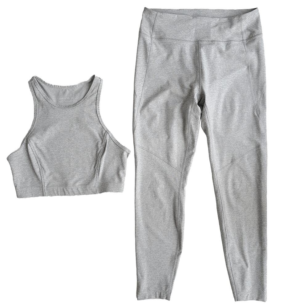 Outdoor Voices Yoga Set Cropped Tank Sports Bra Legging Matching Set Medium